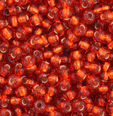 11/0 Preciosa Seed Beads Silver Lined Orange #34983